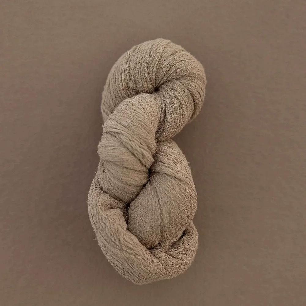 

Handmade Knitted Brown Bear Doll Lovely Baby Photography Prop with Balloon Dual-Use as Infant Toy Photo Decoration Accessories