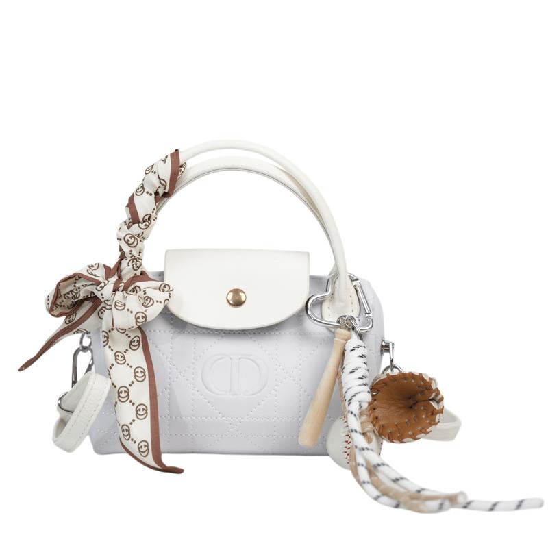 

DIOR [Customized Cosmetic Bag] White Gentleman Polyester Fiber Niche Exquisite Trendy High-end Retro Versatile Classic Storage Portable Canvas белый