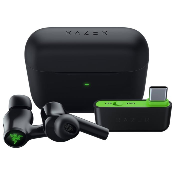 Casque gaming - RAZER - Hammerhead HyperSpeed - Sans fil - Réduction de bruit active - Blanc