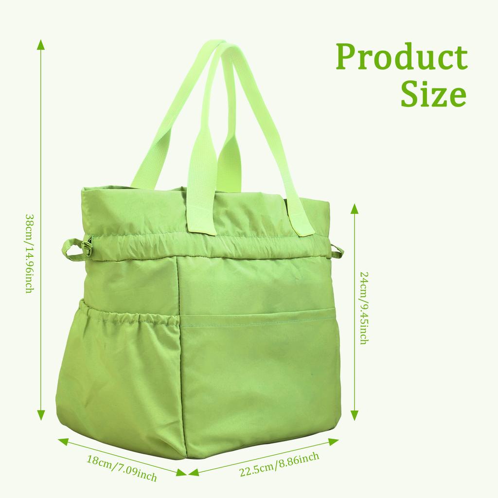 Cute Food Bag Women with Handle and Multiple Pockets Reusable Large Capacity Insulation Food Bag with Cinch Closure for Office