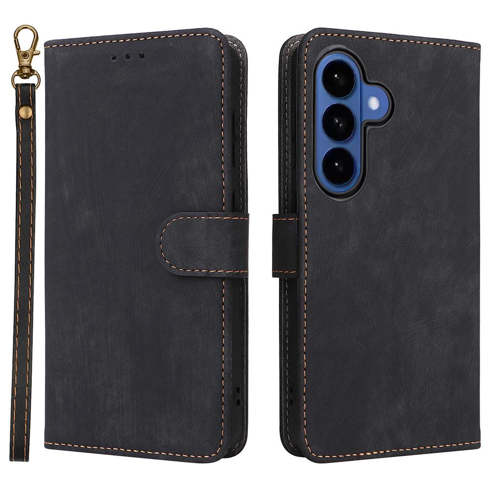 For Samsung Galaxy S26/S26 Pro Case Wallet RFID Blocking PU Leather Phone Cover Stand with Strap