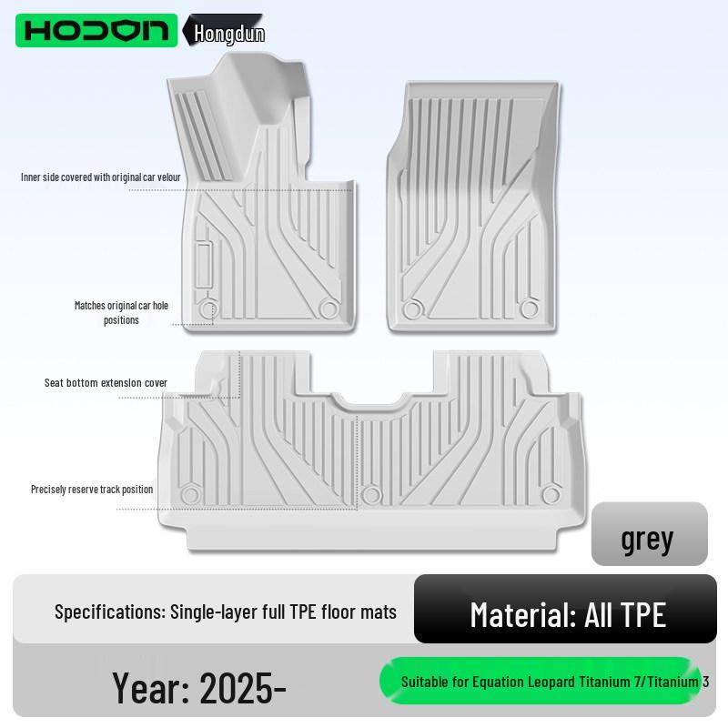 Custom TPE Floor Mats for BYD Leopard Titanium 7/3, 2025 Model - Specialized Decorative Interior Accessories Leopard Titanium 7/2025