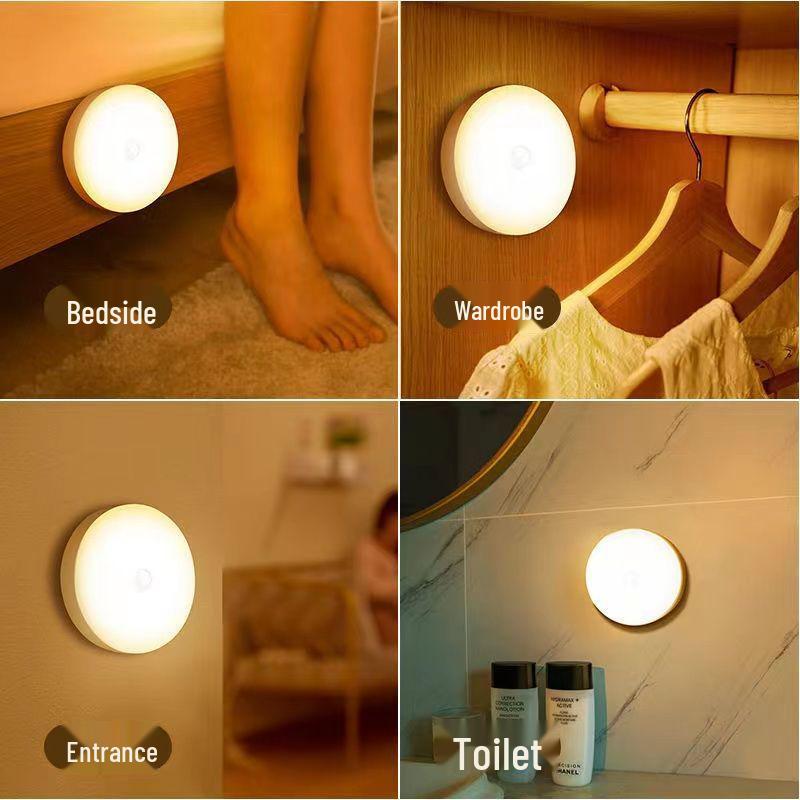 Smart LED Sensor Night Light: Automatic On/Off Bedside Lamp for Bedroom