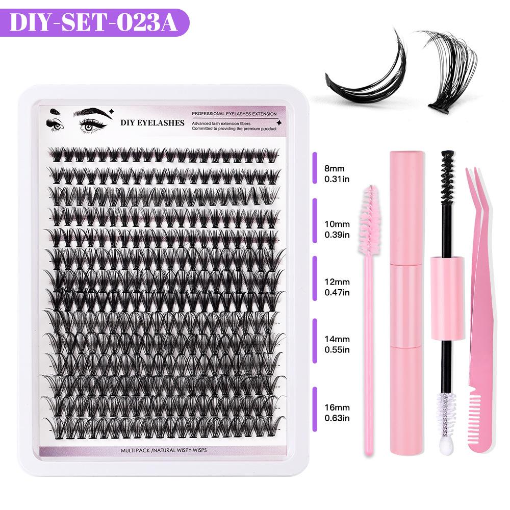 Diy Segmented False Eyelash Set 280 Clusters Large Capacity Dense D Song 30P Single Cluster Of Eyelashes