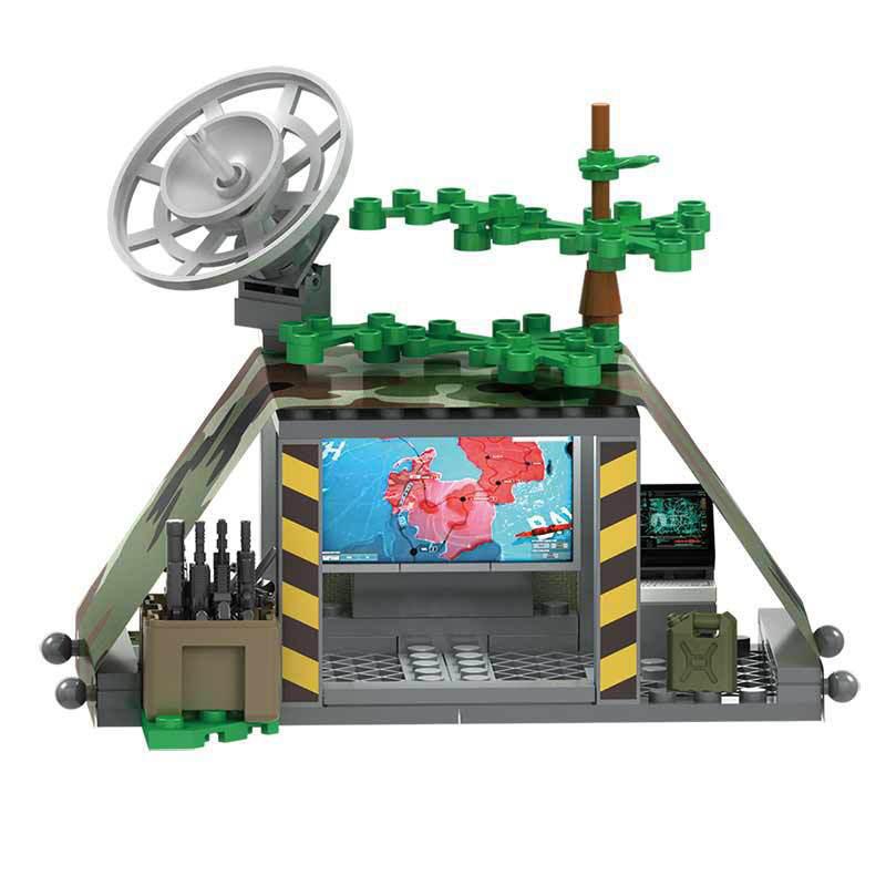 Army WWII MOC Sentry Post War Scene Sandbag DIY DIY Assembly Building Block Soldier Watchtower Toys Playsets