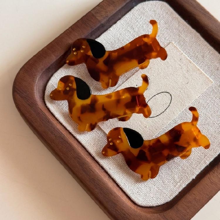 Einzigartige kleine Haarklammern in Dackelform Adorables Dackel-Haarspangen Haarschmuck Haarschmucke