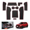 GAFAT Genuine Rubber Door Pocket Mats for Volkswagen and Drink Holder Interior Rubber and Drive T-Cross (2019-Present Models), Soundproofing,