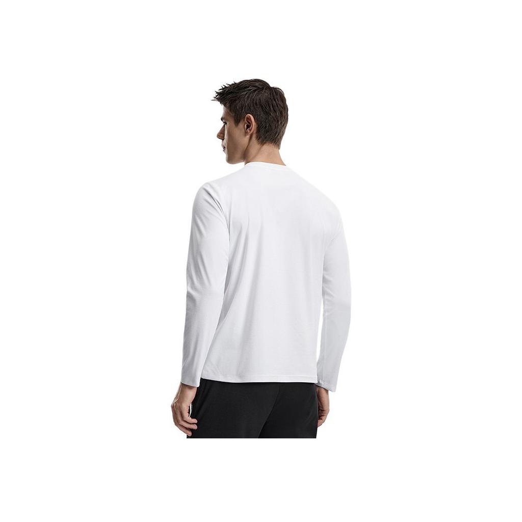 FILA Fitness Knitted Quick-Dry UV Protection Round Neck Long Sleeve T-Shirt Unisex Tops A51U611201F-WT