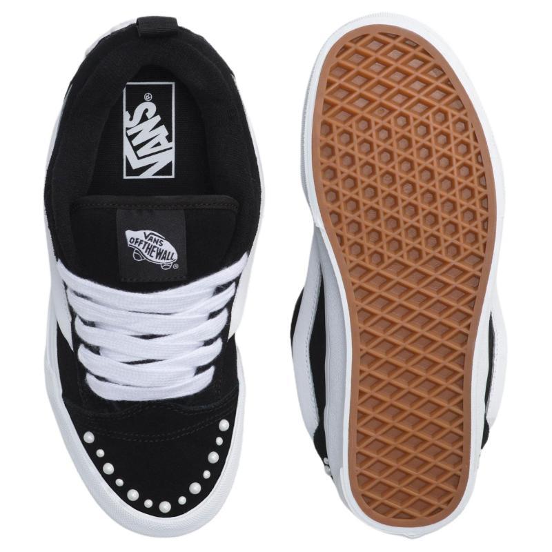 Vans Knu Skool Support Low top Skateboard Shoes Unisex Black White Sneakers VN000E9XBLA