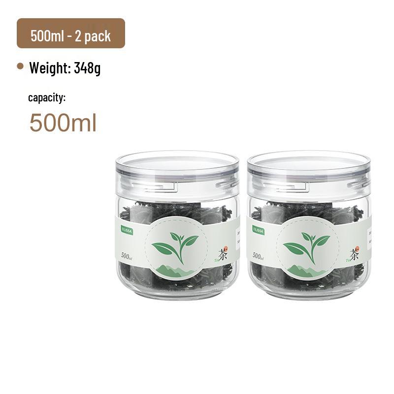Transparent Glass Tea Storage Can - Moisture-Proof, Sealed Jar for Chrysanthemum & Dried Tangerine Peel