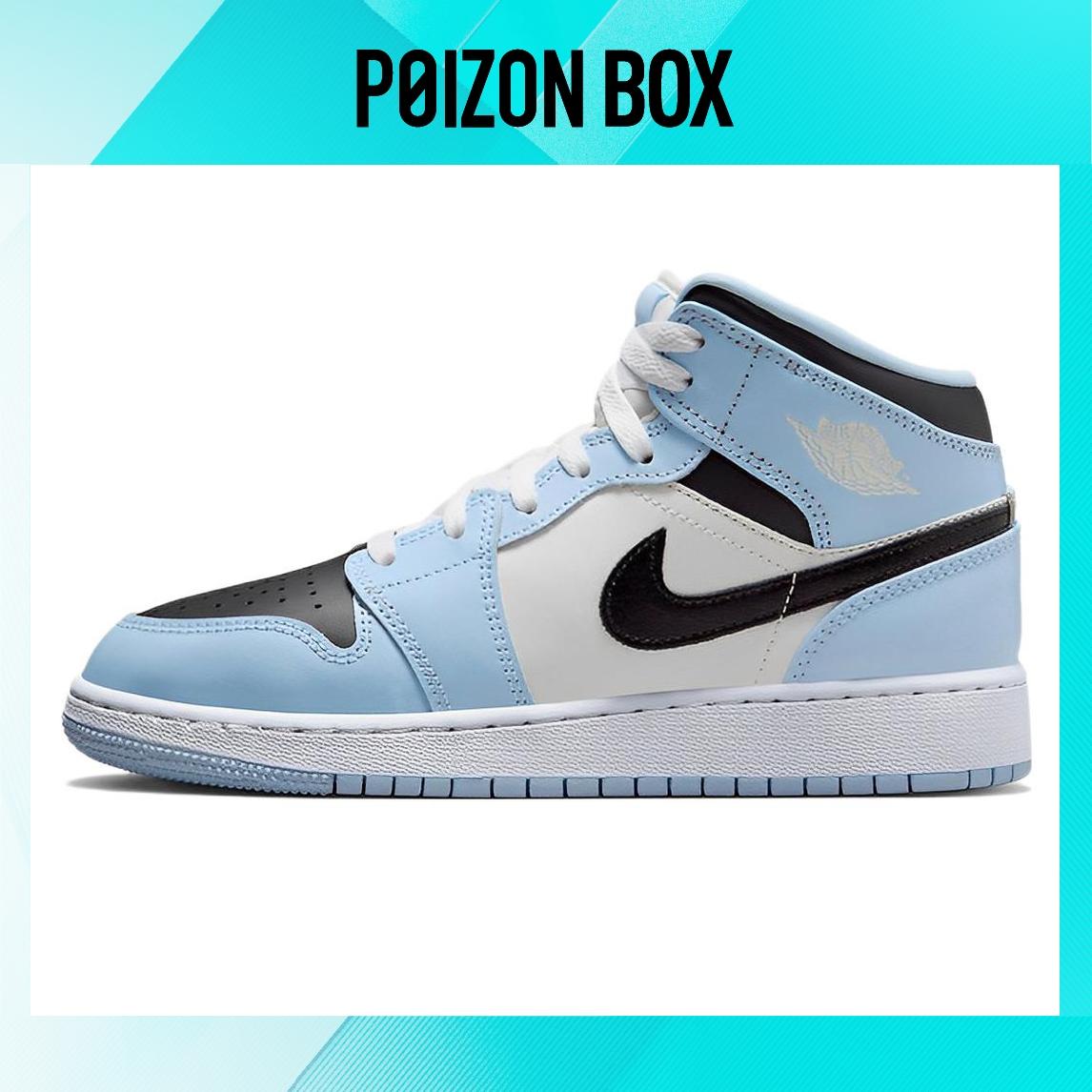 

кроссовки Jordan 1 Mid Ice Blue (2022) (GS) 555112-401