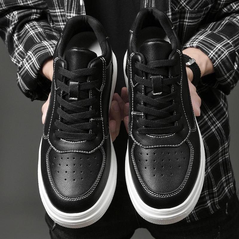 Scarpe con Rialzo in Vera Pelle Uomo Soletta Rialzante Invisibile 6 8 10cm Sneakers Rialzate Più Alte Scarpe in Pelle