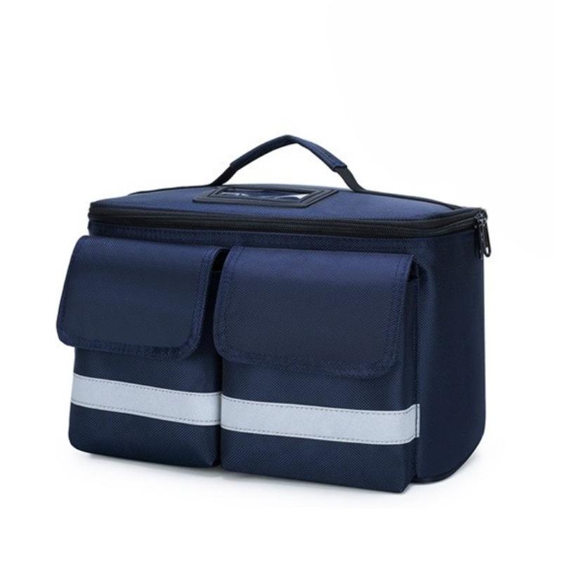 

Portable Shoulder Bag Waterproof Home Storage Hand in Hand Emergency Bag Large Capacity Outpatient Bag темно-синього кольору