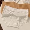 Female Spring and Autumn Sexy Lace 10A Bacteriostatic Extended Bottom Crotch Breathable Skin Friendly Ice Silk Briefs