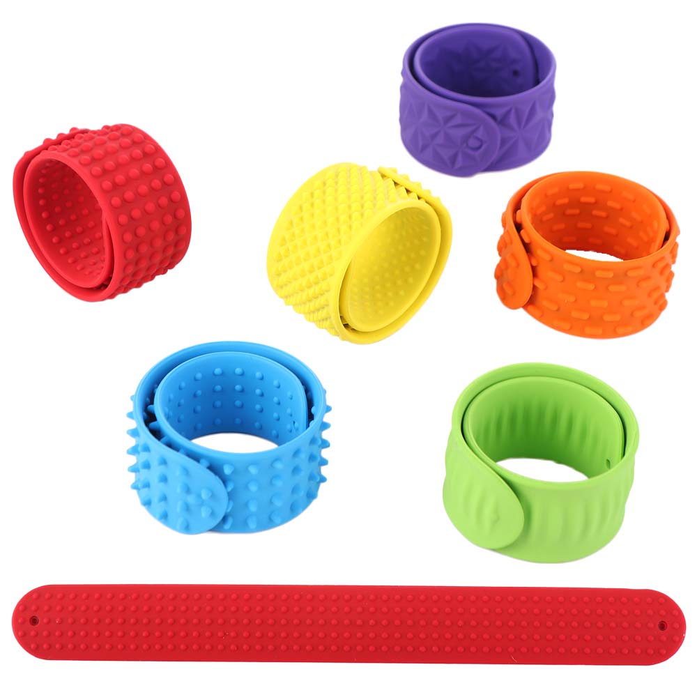 6pcs Wearable Design Silicone Slap Bracelets Childs Slap Band Toy  Kids Birthday Gifts