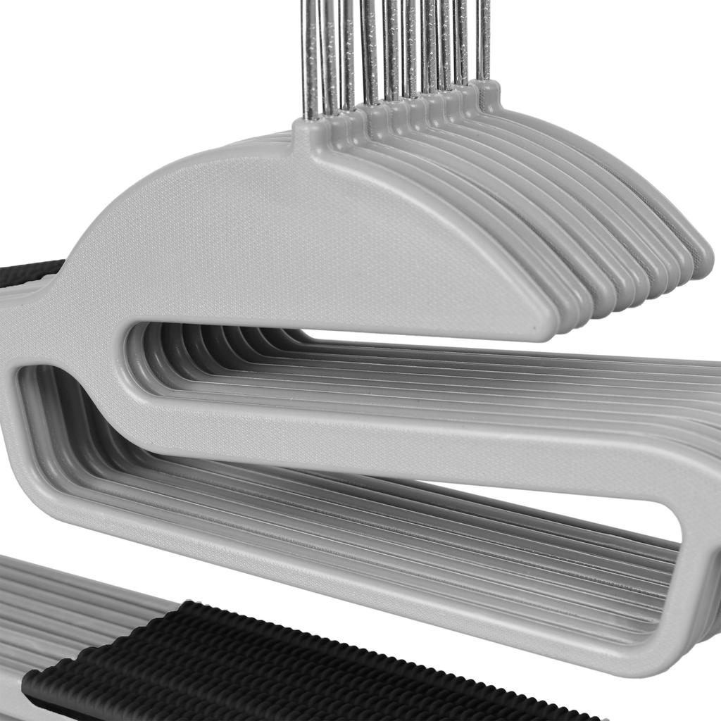 Flexi Hanger, Set Of 10, Gray-Black