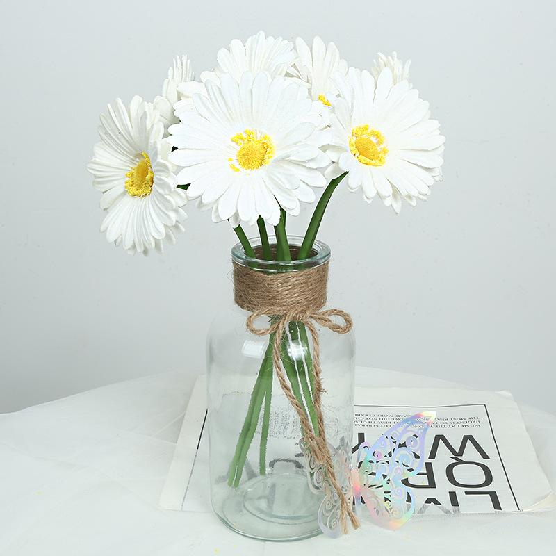 Pu Single Gerbera Home Decoration Simulation Chrysanthemum Ornament Flower Row Table Flower Ornament Decorative Flower