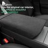 Italian Top Suede Armrest Box Protective ABS Cover Trim for Tesla Model Y Juniper 2025 2026 2027 Model 3 Highland 2024-UP