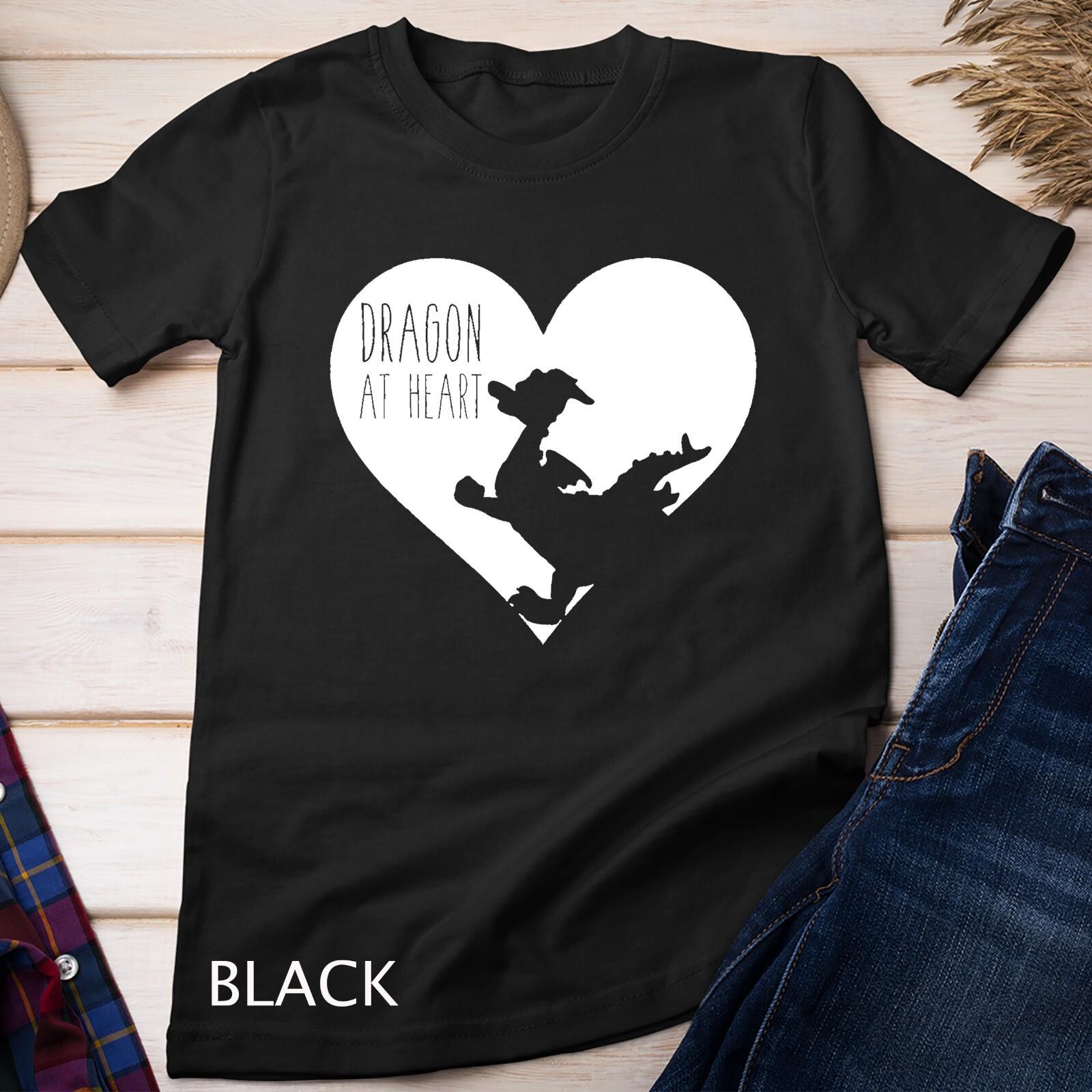 Dragon At Heart T-Shirt Mens Womens Tees Top Unisex T-Shirt Mens Womens Tees Top L