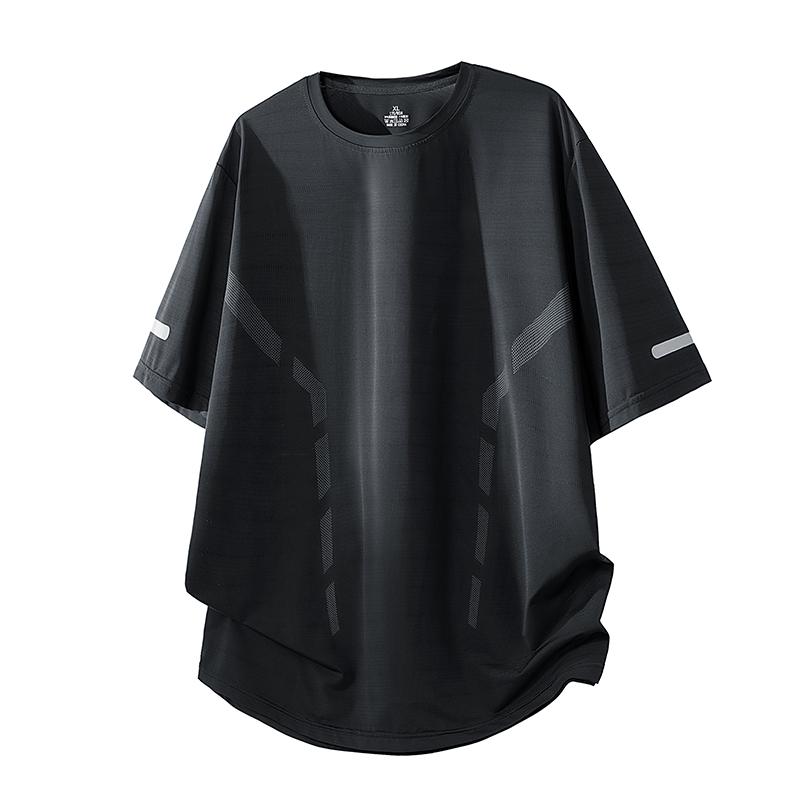 Quick Drying Sports T-shirt Men's Ice Silk Fitness Loose Summer Thin Short Sleeved Running Top