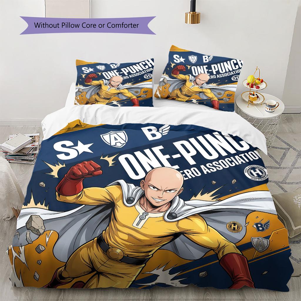 One-Punch Man Soft Duvet Cover Children's Bedding Set,Extra Large Size Birthday Gifts Various Sizes Available -HE214