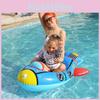 Inflatable Cartoon Toddler Swim Ring With Steering Wheel For Water Play Children Boat