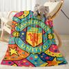 Manchester Fan Art Blanket Soft Warm Cozy Great for Picnics Chair Bed Four Seasons Multipurpose Modern Style Unique Gift for Family and Friends Campin