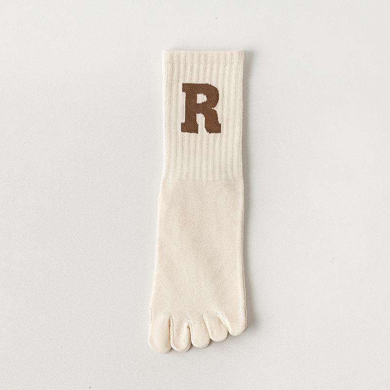 

Female Spring and Summer Professional Non Slip Sports Yoga Fitness Pilates Five Finger Tube Socks 1 pair бежевый