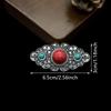 Oval Hollowed Flower Ethnic Style Luxury Temperament Side Duckbill Hair Clips Exquisite Accessories