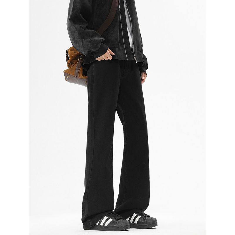 Wassup Trendy Brand 2025 New Gradient Gray Retro Jeans Men's Trendy Versatile Vibe Casual Long Pants