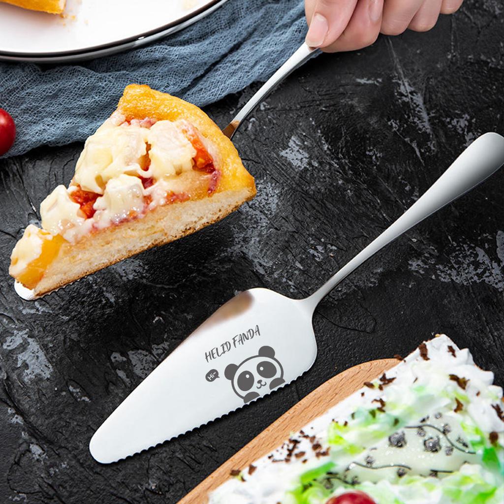 Cake Pizza Shovel 304 Stainless Steel Pizza Cookie Cutter Cake Spatula Serrated Edge Cake Server Pastry Accessories