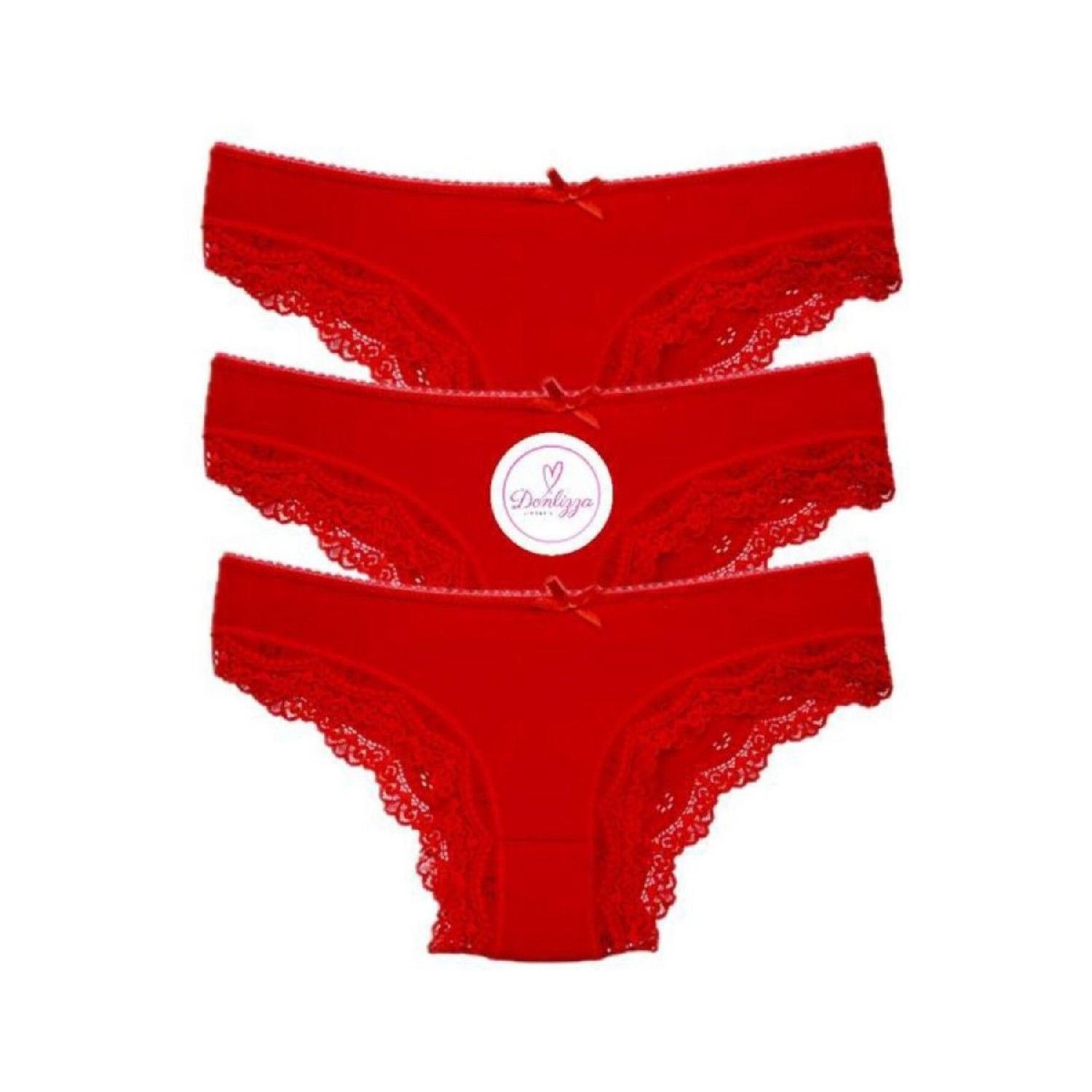 

New Year s Lace Bikini Red 3 Pieces M
