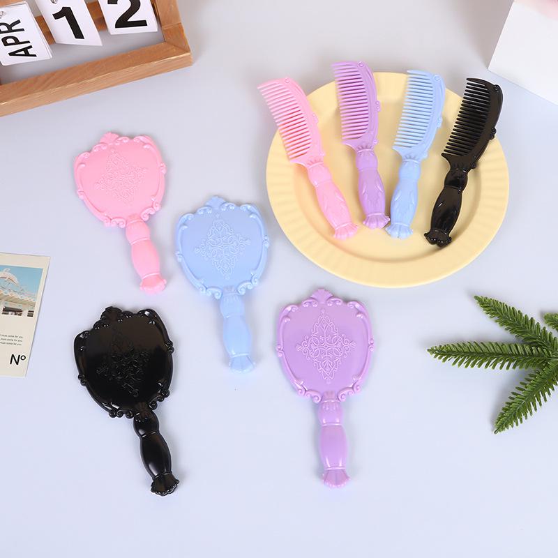 

Винтажный набор карманного зеркала и расчески с узором Black