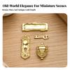 4 Pieces Miniature Letter Box Gold-Tone Dollhouse Door Hardware Set Compact