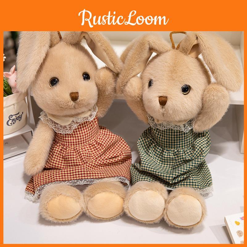 Easter Doll Rabbit Plush Toy Long Ears Wearing Skirt Little Rabbit Doll Gift