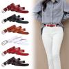 Elliptical Alloy Buckle Leather Women Belt For Fashion Casual Office Gift Use