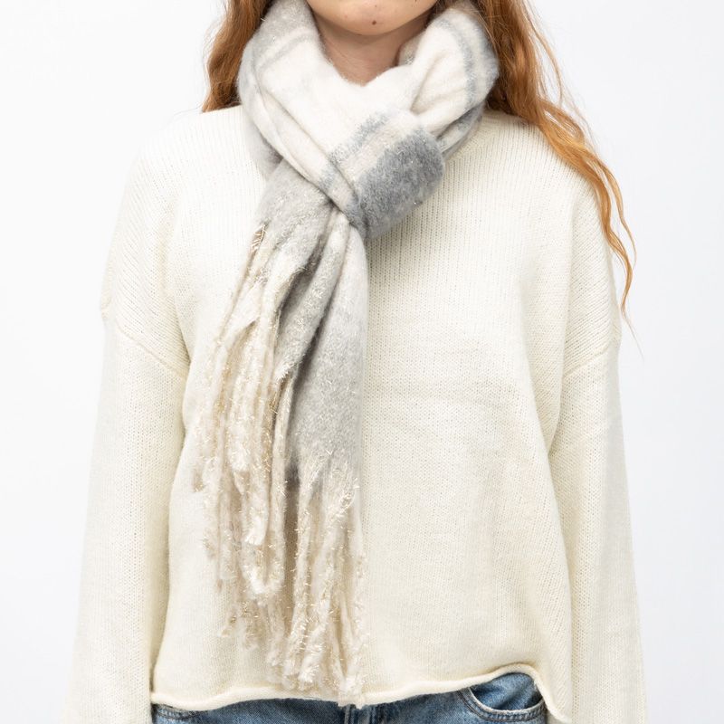 Echarpe épaisse 50x200cm à rayures Mixte MANOUKIAN