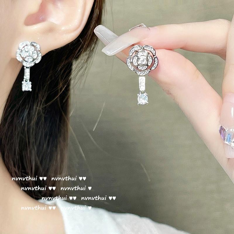 Sparkling Rose Water Drop Gemstone Necklace, Designer Spinel Zircon Rose Ring Bracelet Plated 18K Gold