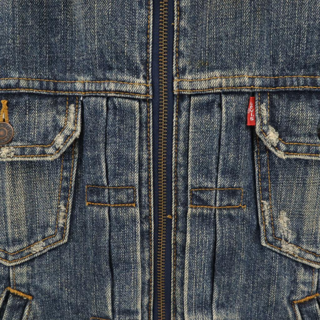 Levi's Denim Jacket M Indigo Blue Denim Jacket Trucker Men's Used