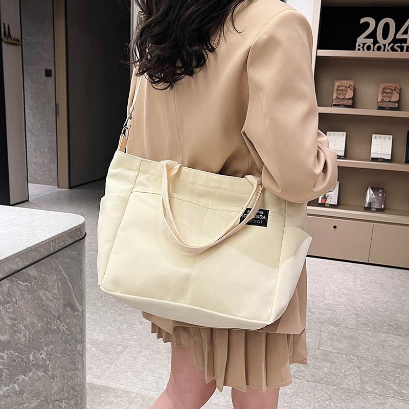 Fashionable Large Capacity Canvas Tote Bag For Women Trendy Casual Shoulder Bag