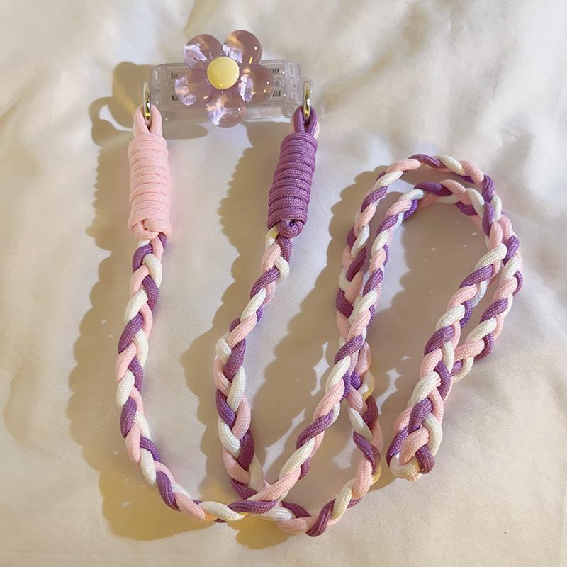 1pcs Flower Back Clip - Neck Strap, Universal Phone Case Hanging Rope, Diagonal Cross Phone Chain, Jewelry Accessory