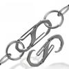 1 Stück 304 Edelstahl S-förmiger Haken Karabiner für Camping Wandern Schlüsselbund Tasche Langlebiges Outdoor-Ausrüstung Kletterverschluss