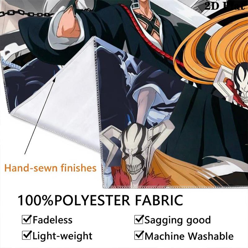 Bleach Wall Tapestry Aesthetic Wall Hanging Printed Fabric Blanket Decorative Tapestries for Bedroom Living Room Home Decor