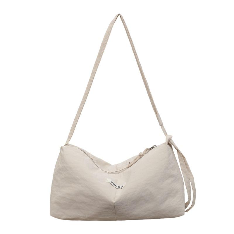 Casual Nylon Hobo Shoulder Bag with Zipper Closure Crossbody Purse for Women Daily Travel