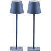 CHLORANTHUS 2 Pack Cordless Table Lamps, 3 Colors Stepless Dimming, 5000mAh Rechargeable Battery LED Desk Lamp for Bedroom/Couple