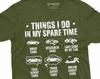 Men's Funny Car Enthusiast T-shirt Things I Do In My Spare Time Car Collection Hobby Husband Dad Grandpa Gift Tee Shirt