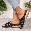 Fashion 2025 Summer Women Wedge Sandals Premium Orthopedic Open Toe Sandals Vintage Anti-Slip Leather Casual Female Platform Retro Shoes