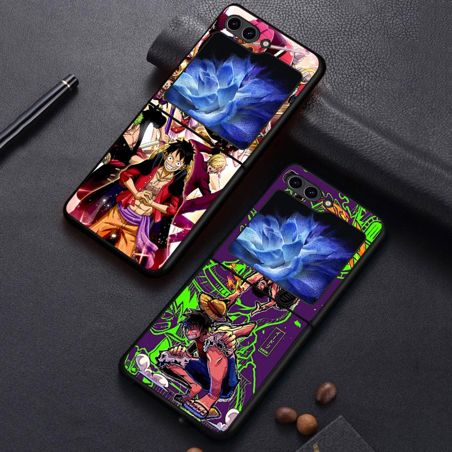 Cool One Piece Luffy Back Phone Cover Funda Case for Samsung Galaxy Flip5 Flip7 FE Flip6 Flip4 Flip3 Z Flip 7 6 5 4 3