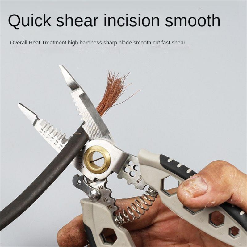 Elbow Wire Stripper Decrustation Pliers Multi Tool Ire Stripper Electric Cable Stripper Cutter Multifunctional Wire Repair Tool