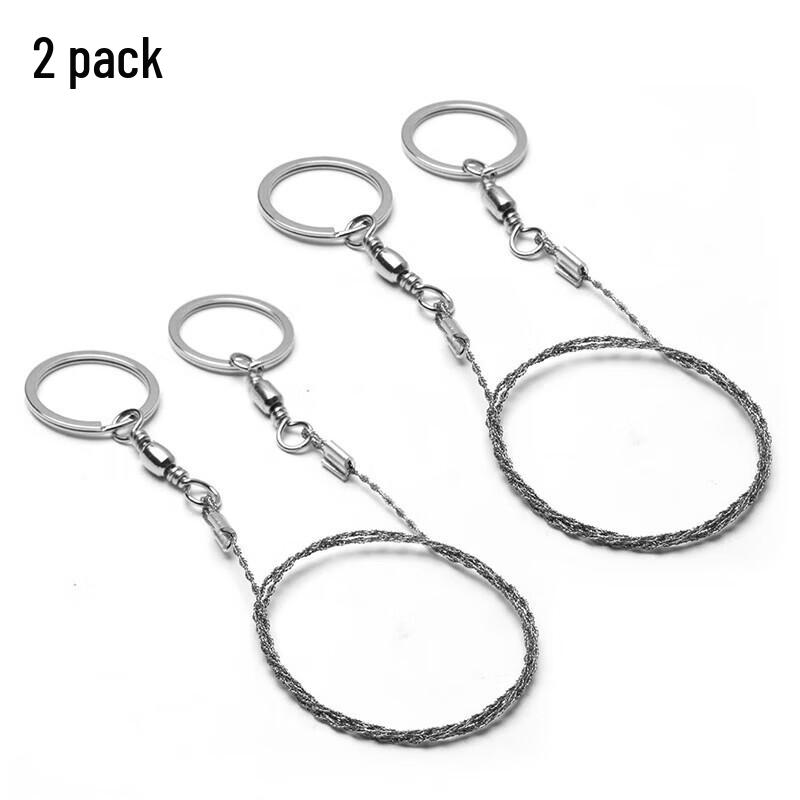 Portable Stainless Steel Survival Wire Saw (2-Pack)